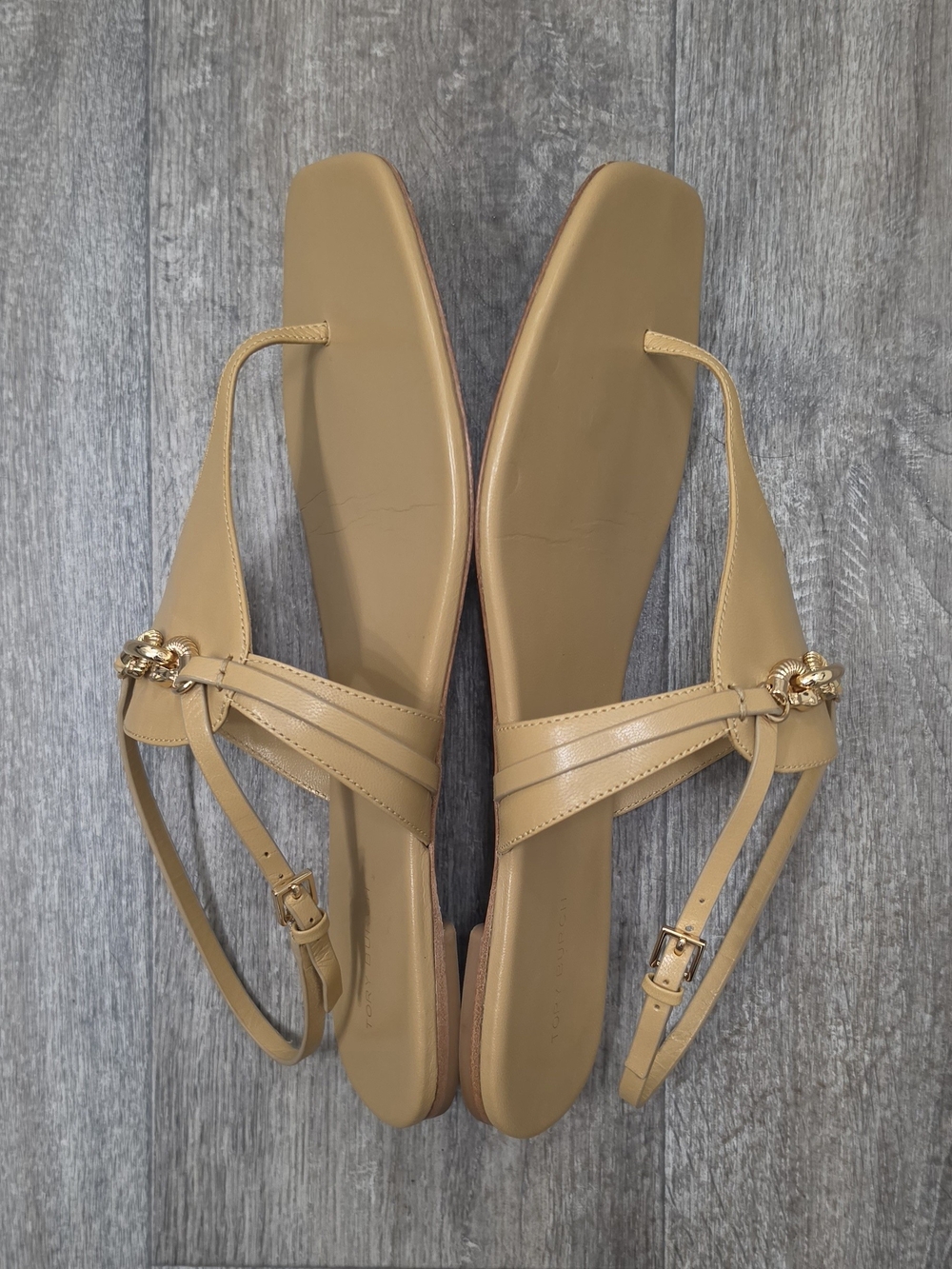 Tory Burch Jessa Embellished Leather Slingback Sandals-Size 9 - Picture 6 of 11